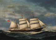 Edvard Petersen barque Annie Burrill oil painting
